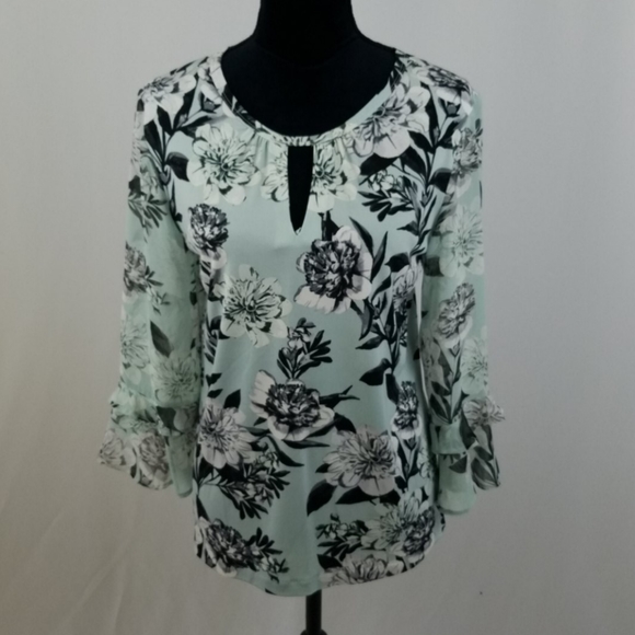 Karl Lagerfeld women SP blouse top layered bell - Picture 1 of 6